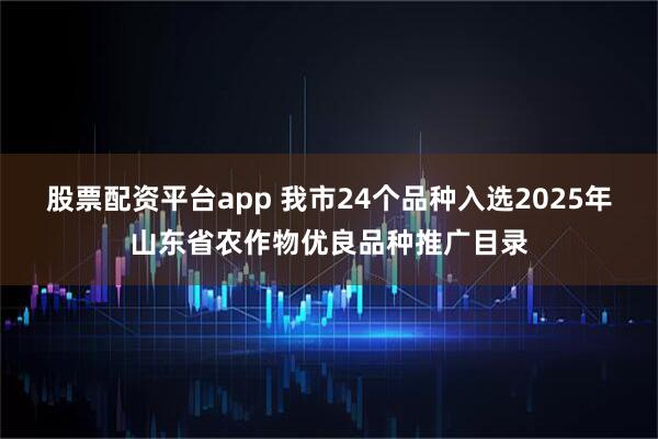股票配资平台app 我市24个品种入选2025年山东省农作物优良品种推广目录
